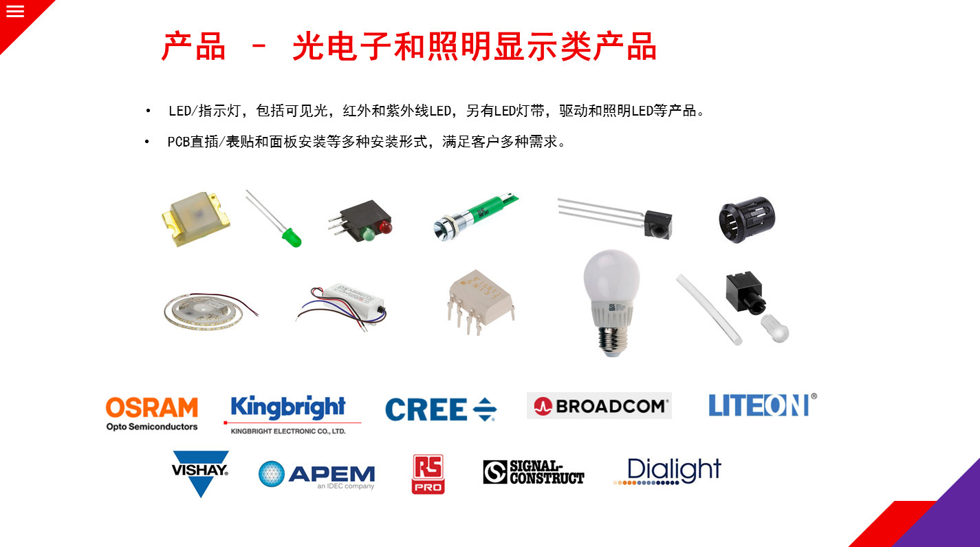 光电子和照明，指示灯