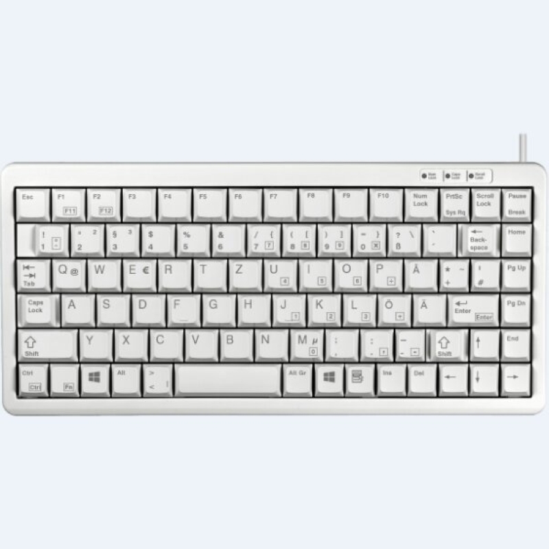 樱桃Cherry G84-4100LCADE-0工控键盘白色PS2和USB接口德文布局83键