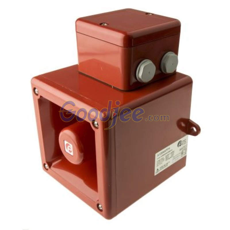 A105NAXAC230R-UL e2s 警报发声器电笛报警器,红色230V交流