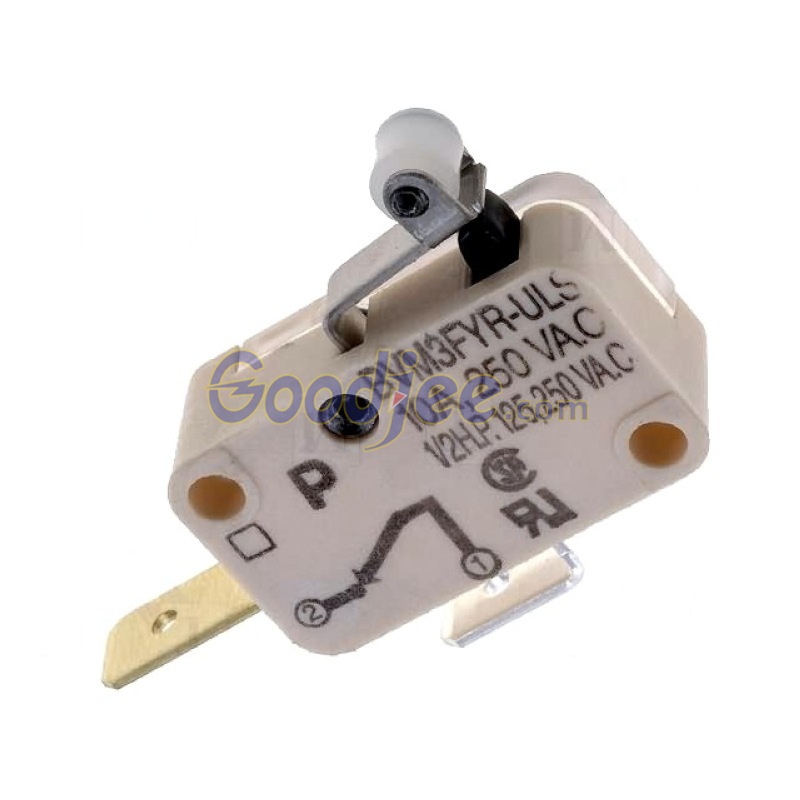 思博开关 带杠杆 微动开关BVM3FYULS; 10A250VAC