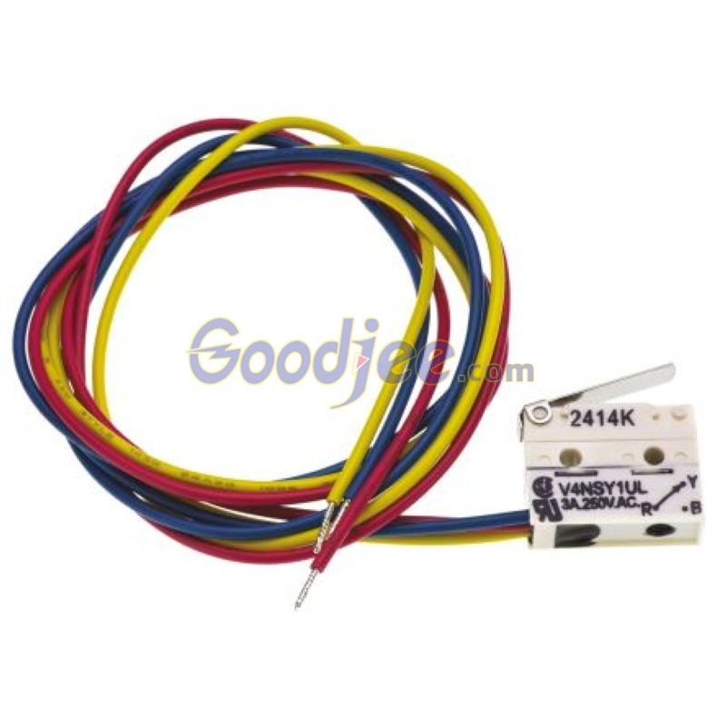 思博 V4NSY1-UL微动开关, 带线带杠杆额定电流3A250V交流