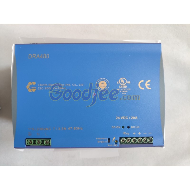 勤发Chinfa DRA480-24A导轨电源输入90-264V输出48V10A480W