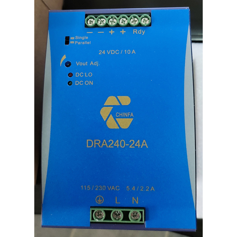 勤发 CHINFA DRA240-24A导轨电源 输入电压90-264V输出24V10A240W