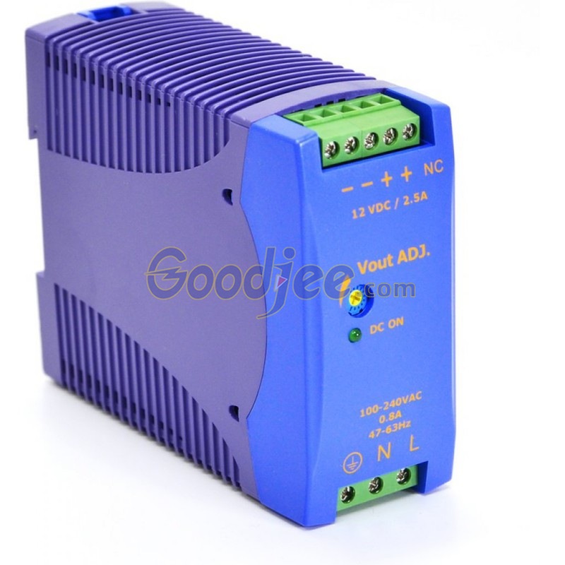 勤发Chinfa DRAN30-24A导轨电源 输入85-264V 输出24V1.25A30W