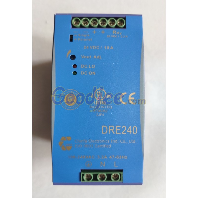 勤发Chinfa DRE240-24A DRE240-24导轨电源直流输出24V
