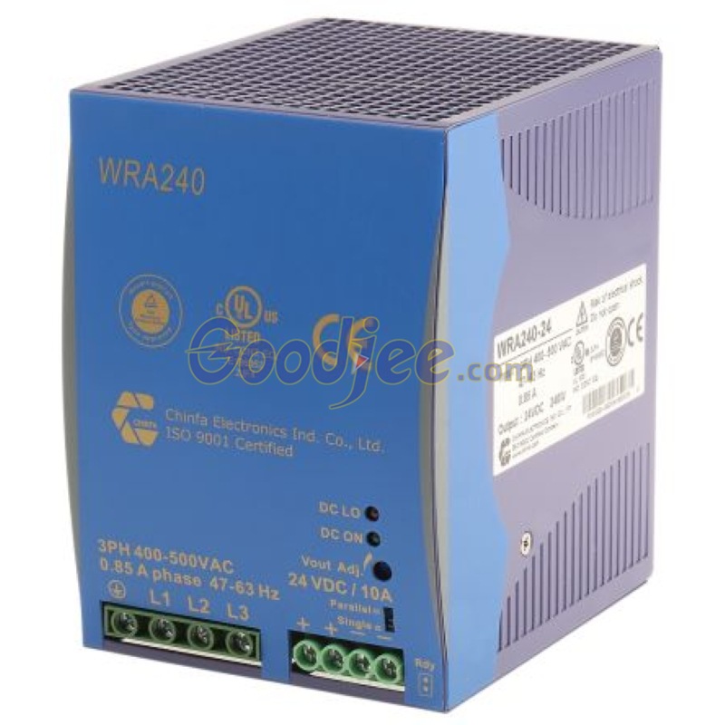 勤发 ChinfaWRA240-24导轨电源 输入400V 输出24V10A240W