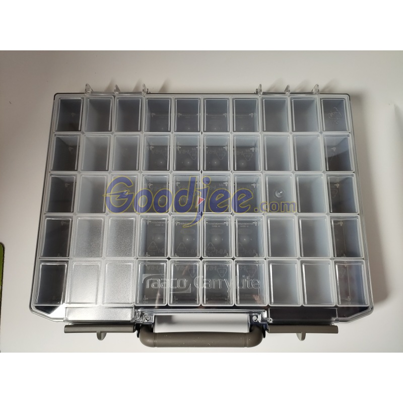 RAACO 136280工具盒零件盒50格55x330x425mm透明盖