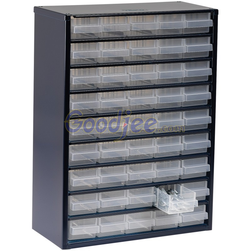 Raaco137454蓝色零件柜钢外框45抽屉150x417x306mm宽聚丙烯PP STEEL CABINET 945-00