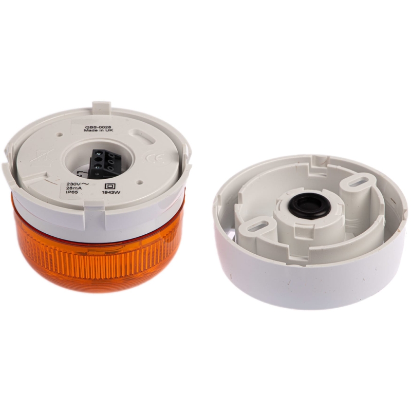 QBS-0028 停产用QBS-0311代替 Klaxon警示灯, 黄色灯罩 电源电压 230V交流