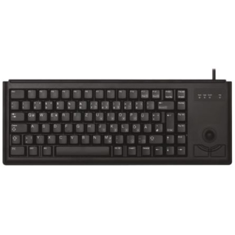 樱桃Cherry G84-4400LPBEU-2 PS2接口,触摸板工控键盘黑色欧洲布局83键